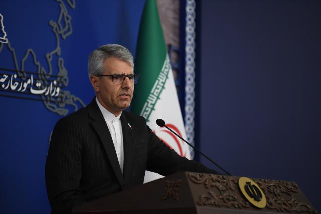 (260720) -- TEHRAN, July 20, 2026 (Xinhua) -- Iranian Foreign Ministry spokesman Esmaeil Baghaei speaks at a weekly press conference in Tehran, Iran, July 20, 2026. (Xinhua/Sha Dati)