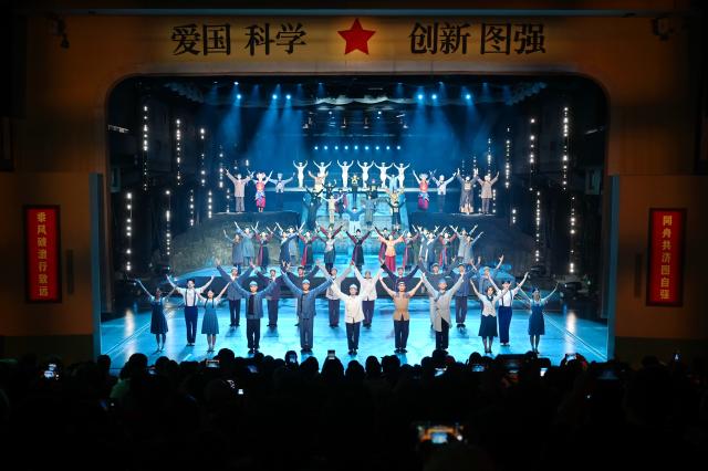 (260721) -- FUZHOU, July 21, 2026 (Xinhua) -- This photo taken on April 2, 2026 shows a real-scene show staged at the China Shipyard Culture Park in Fuzhou, southeast China's Fujian Province. The China Shipyard Culture Park, opened in 2023 on the site of a century-old shipbuilding complex, preserves a collection of historic industrial buildings. The park combines exhibitions, educational programs, performances and tourism, showcasing China's modern shipbuilding heritage. (Xinhua/Lin Shanchuan)