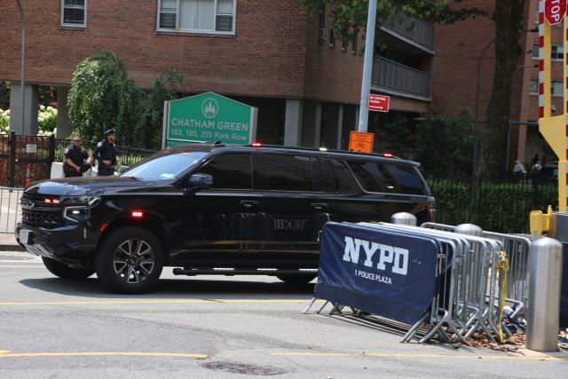 (260722) -- NEW YORK, July 22, 2026 (Xinhua) -- A motorcade carrying Venezuelan President Nicolas Maduro and his wife Cilia Flores leaves a New York court in New York City, the United States, July 22, 2026. Venezuelan President Nicolas Maduro and his wife Cilia Flores will go on trial starting on June 1, 2027, a U.S. judge ruled on Wednesday.
The couple, who pleaded not guilty to drug trafficking and firearms charges, made their third appearance in a New York court after the forcible seizure by U.S. troops in a military raid in early January. (Xinhua/Liu Yanan)