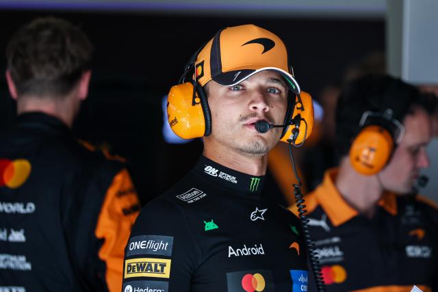 (260727) -- MOGYOROD, July 27, 2026 (Xinhua) -- McLaren's British driver Lando Norris prepares before the race of the Formula One Hungarian Grand Prix at the Hungaroring in Mogyorod, near Budapest, Hungary, July 26, 2026. (Photo by Bao Di/Xinhua)