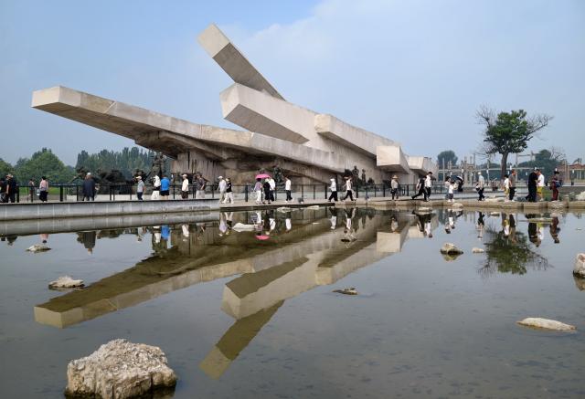(260728) -- TANGSHAN, July 28, 2026 (Xinhua) -- People visit the Tangshan Earthquake Memorial Park in Tangshan, north China's Hebei Province, July 28, 2026. This year marks the 50th anniversary of the Tangshan Earthquake, a magnitude-7.8 quake that struck the city on July 28, 1976, taking the lives of more than 240,000 people and destroying virtually all buildings in the city.
   Crowds of people visited the Tangshan Earthquake Memorial Park on Tuesday to mourn and remember the victims in the devastating disaster. (Xinhua/Yang Shiyao)