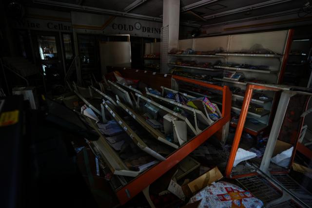 (260729) -- KUMAMOTO, July 29, 2026 (Xinhua) -- This photo taken on July 29, 2026 shows a damaged shop after an earthquake in Kumamoto Prefecture, Japan. Twelve people have been confirmed dead following a powerful earthquake that struck Kumamoto Prefecture, southwestern Japan, while six others remain in cardiac arrest, local media reported Wednesday, citing the latest official figures.
   Speaking at a disaster response headquarters meeting held shortly after 4:00 p.m. local time, prefectural officials said that 62 people had also been injured, while at least four people remain unaccounted for, public broadcaster NHK reported. (Xinhua/Jia Haocheng)