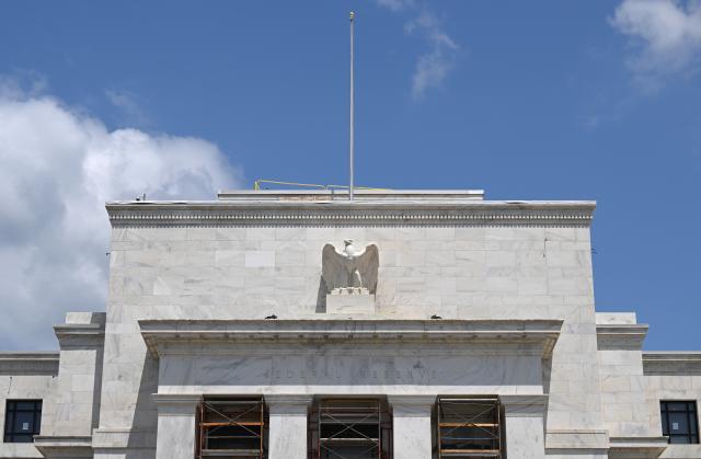 (260729) -- WASHINGTON, July 29, 2026 (Xinhua) -- Photo taken on July 29, 2026 shows the U.S. Federal Reserve building in Washington, D.C., the United States. The U.S. Federal Reserve on Wednesday kept the target range for the federal funds rate unchanged at 3.5 to 3.75 percent, as widely expected by the market. (Xinhua/Li Rui)