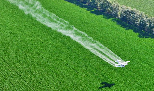 (260731) -- BEIJING, July 31, 2026 (Xinhua) -- An aerial drone photo taken on July 29, 2026 shows an agricultural plane carrying out aerial crop protection operations over a corn field of Beidahuang Group in northeast China's Heilongjiang Province. (Photo by Ren Baoji/Xinhua)