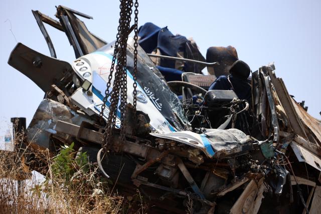(260731) -- ALGIERS, July 31, 2026 (Xinhua) -- This photo taken on July 31, 2026 shows the scene after a bus accident in Boumerdes, Algeria. At least 25 people were killed and 44 others injured on Friday when a passenger bus crashed in Algeria's northern province of Boumerdes, about 55 km east of the capital Algiers, the Civil Protection Department said. (Photo by Billel Bensalem/Xinhua)