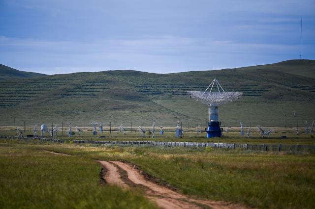(260802) -- XILIN GOL, Aug. 2, 2026 (Xinhua) -- This photo taken on Aug. 1, 2026 shows the Ming'antu observing station of the National Space Science Center, the Chinese Academy of Sciences, in Zhengxiangbai Banner, Xilin Gol League, north China's Inner Mongolia Autonomous Region. (Xinhua/Lian Zhen)
