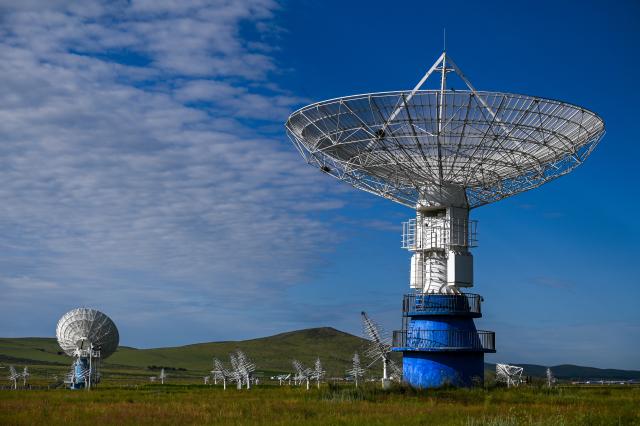 (260802) -- XILIN GOL, Aug. 2, 2026 (Xinhua) -- This photo taken on Aug. 1, 2026 shows the Ming'antu observing station of the National Space Science Center, the Chinese Academy of Sciences, in Zhengxiangbai Banner, Xilin Gol League, north China's Inner Mongolia Autonomous Region. (Xinhua/Lian Zhen)