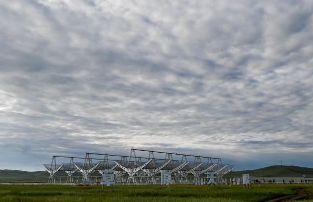 (260802) -- XILIN GOL, Aug. 2, 2026 (Xinhua) -- This photo taken on Aug. 1, 2026 shows the Ming'antu observing station of the National Space Science Center, the Chinese Academy of Sciences, in Zhengxiangbai Banner, Xilin Gol League, north China's Inner Mongolia Autonomous Region. (Xinhua/Lian Zhen)