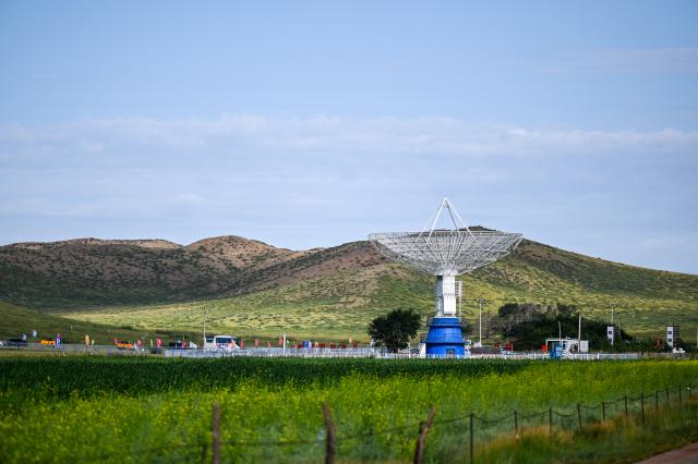 (260802) -- XILIN GOL, Aug. 2, 2026 (Xinhua) -- This photo taken on Aug. 1, 2026 shows the Ming'antu observing station of the National Space Science Center, the Chinese Academy of Sciences, in Zhengxiangbai Banner, Xilin Gol League, north China's Inner Mongolia Autonomous Region. (Xinhua/Lian Zhen)