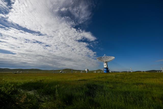 (260802) -- XILIN GOL, Aug. 2, 2026 (Xinhua) -- This photo taken on Aug. 1, 2026 shows the Ming'antu observing station of the National Space Science Center, the Chinese Academy of Sciences, in Zhengxiangbai Banner, Xilin Gol League, north China's Inner Mongolia Autonomous Region. (Xinhua/Lian Zhen)