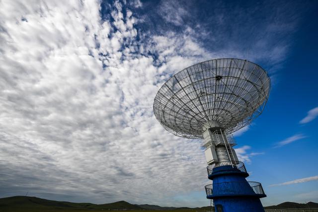 (260802) -- XILIN GOL, Aug. 2, 2026 (Xinhua) -- This photo taken on Aug. 1, 2026 shows the Ming'antu observing station of the National Space Science Center, the Chinese Academy of Sciences, in Zhengxiangbai Banner, Xilin Gol League, north China's Inner Mongolia Autonomous Region. (Xinhua/Lian Zhen)