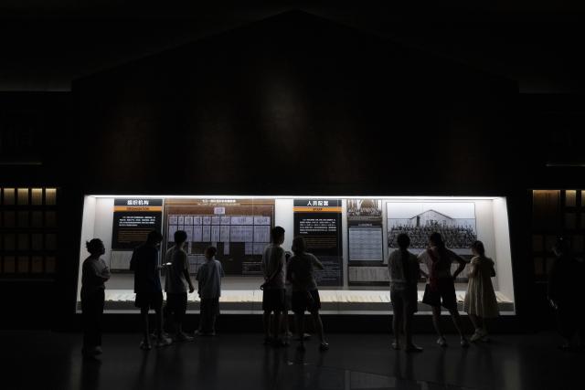 (260804) -- HARBIN, Aug. 4, 2026 (Xinhua) -- People visit the Exhibition Hall of Evidences of Crime Committed by Unit 731 of the Japanese Imperial Army in Pingfang District of Harbin, northeast China's Heilongjiang Province, Aug. 4, 2026. During the summer vacation, the Exhibition Hall of Evidences of Crime Committed by Unit 731 of the Japanese Imperial Army has greeted lots of visitors. 
   People tour the exhibition hall to view archival evidence exposing the germ warfare crimes perpetrated by notorious Japanese Unit 731 during World War II. 
   Unit 731 was a top-secret biological and chemical warfare research base established as the nerve center for Japanese biological warfare in China and Southeast Asia during WWII. At least 3,000 people were used in human experiments conducted by Unit 731, and more than 300,000 people in China were killed by Japan's biological weapons. (Xinhua/Zhang Tao)
