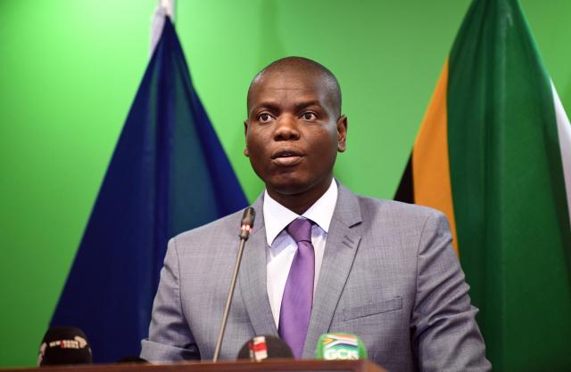 (260805) -- PRETORIA, Aug. 5, 2026 (Xinhua) -- South African International Relations and Cooperation Minister Ronald Lamola speaks at a media briefing in Pretoria, South Africa, Aug. 5, 2026. South Africa has called for the implementation of an African Union (AU) decision to convene a continent-wide conference to address the root causes of migration and challenges associated with irregular migration, Lamola said Wednesday.
TO GO WITH "S. African minister calls for continental approach to migration" (GCIS/Handout via Xinhua)