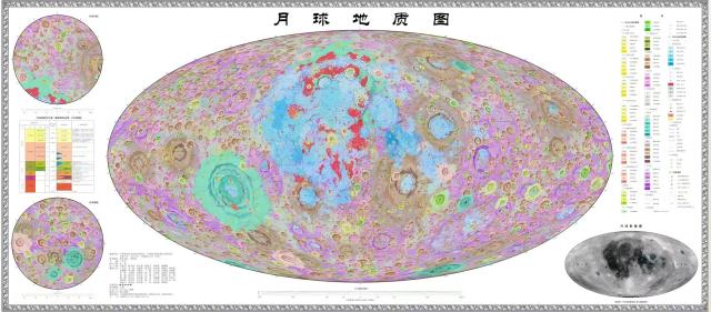 (260806) -- BEIJING, Aug. 6, 2026 (Xinhua) -- This image provided by the Institute of Geology, Chinese Academy of Geological Sciences (IGCAGS) shows the geologic map of the entire Moon on a scale of 1:5 million.
  A Chinese research team has completed an updated geologic map of the entire Moon featuring a scale of 1:5 million, IGCAGS said on Thursday.
  Representing a significant scientific iteration from the 2024 version, this map effectively rewrites the Moon's geologic history based on the latest research findings. (Xinhua)