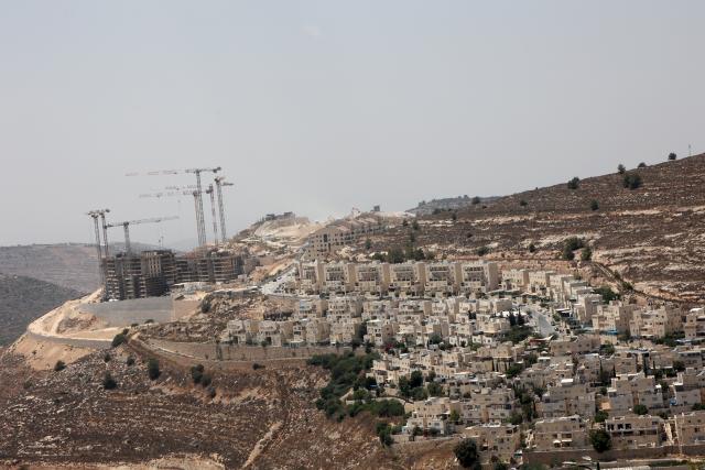(260809) -- JERUSALEM, Aug. 9, 2026 (Xinhua) -- This photo taken on Aug. 9, 2026 shows an Israeli settlement under construction in the West Bank, near Jerusalem. In recent years, Israel's continued approval of settlement expansions in the region has drawn widespread criticism from the international community. (Photo by Gil Cohen Magen/Xinhua)