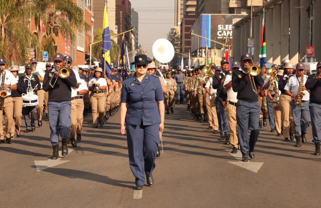 (260809) -- PRETORIA, Aug. 9, 2026 (Xinhua) -- Participants attend a parade to commemorate National Women's Day in Pretoria, South Africa, Aug. 9, 2026. South Africa on Sunday commemorated National Women's Day at the Union Buildings in Pretoria, the country's administrative capital, marking the 70th anniversary of the historic 1956 Women's March, when around 20,000 women marched to the seat of government to protest the apartheid regime's pass laws. (GCIS/Handout via Xinhua)