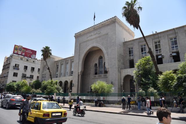 (260811) -- DAMASCUS, Aug. 11, 2026 (Xinhua) -- This photo shows an exterior view of the Justice Palace in Damascus, Syria, Aug. 11, 2026. A Syrian court has sentenced in absentia former President Bashar al-Assad to death, according to Al Jazeera. (Photo by Monsef Memari/Xinhua)