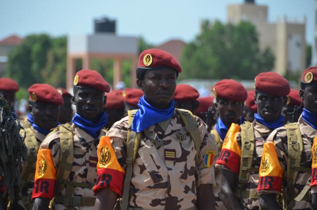 (260811) -- N'DJAMENA, Aug. 11, 2026 (Xinhua) -- Members of defense forces stand in formation awaiting review ahead of the military parade during the Independence Day celebration in N'Djamena, the capital of Chad, Aug. 11, 2026. (Photo by Mbaigolmem Arnaud/Xinhua)