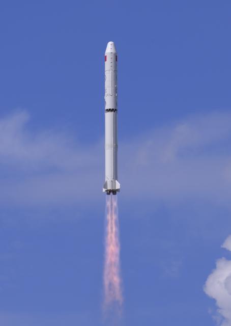 (260817) -- TAIYUAN, Aug. 17, 2026 (Xinhua) -- A Long March-2C carrier rocket carrying an SEO satellite blasts off from the Taiyuan Satellite Launch Center in north China's Shanxi Province on Aug. 17, 2026. The SEO satellite was launched at 11:02 a.m. (Beijing Time). It entered its preset orbit successfully.
   This launch marked the 664th flight mission of the Long March carrier rocket series, according to the launch center. (Photo by Wang Yapeng/Xinhua)