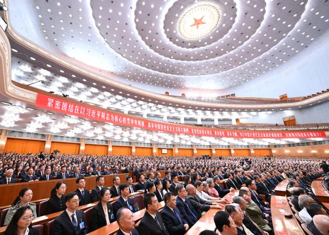 (260817) -- BEIJING, Aug. 17, 2026 (Xinhua) -- A grand gathering is held to commemorate the birth centenary of late leader Jiang Zemin at the Great Hall of the People in Beijing, capital of China, Aug. 17, 2026. (Xinhua/Li Xiang)