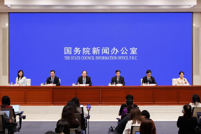 (260818) -- BEIJING, Aug. 18, 2026 (Xinhua) -- The State Council Information Office (SCIO) holds a press conference on energizing lower-tier markets and boosting county-level consumption in Beijing, capital of China, Aug. 18, 2026. (Xinhua/Chen Yichen)
