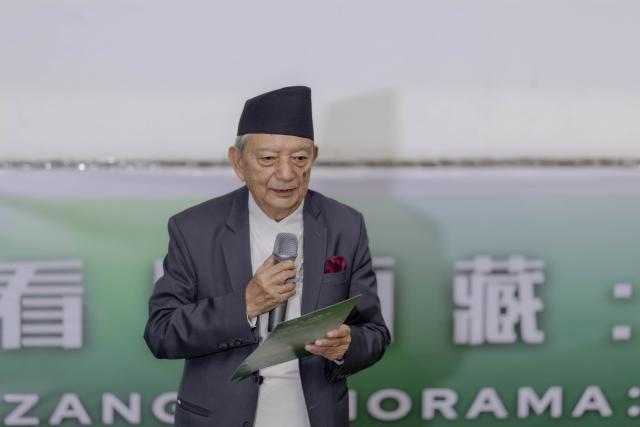 (260820) -- KATHMANDU, Aug. 20, 2026 (Xinhua) -- Top Bahadur Magar, chairperson of Nepal's National Human Rights Commission, addresses a story-sharing forum titled "Xizang Panorama: New Era, New Development" in Kathmandu, Nepal, Aug. 19, 2026. The story-sharing forum was held here Wednesday, drawing more than 300 people from various sectors of China and Nepal. (Photo by Sulav Shrestha/Xinhua)