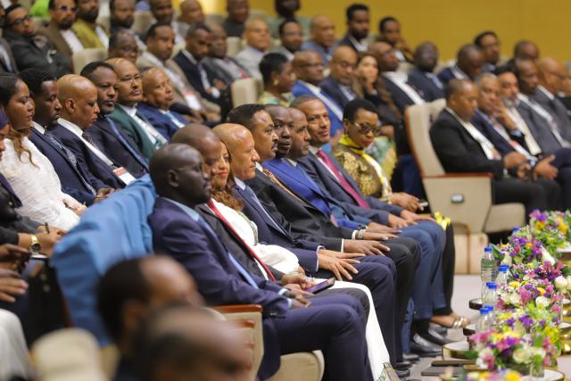 (260822) -- ADDIS ABABA, Aug. 22, 2026 (Xinhua) -- Guests attend the 13th East African Health Federation Conference and International Exhibition in Addis Ababa, the capital of Ethiopia, Aug. 21, 2026. TO GO WITH "Domestic production, regional integration urged to build resilient health economy in East Africa" (Photo by Michael Tewelde/Xinhua)