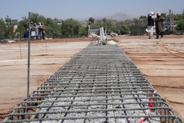 (260824) -- KABUL, Aug. 24, 2026 (Xinhua) -- This photo taken on Aug. 24, 2026 shows a construction site in Kabul, Afghanistan. TO GO WITH "Afghanistan approves nearly 100 mln USD in strategic infrastructure projects" (Photo by Saifurahman Safi/Xinhua)