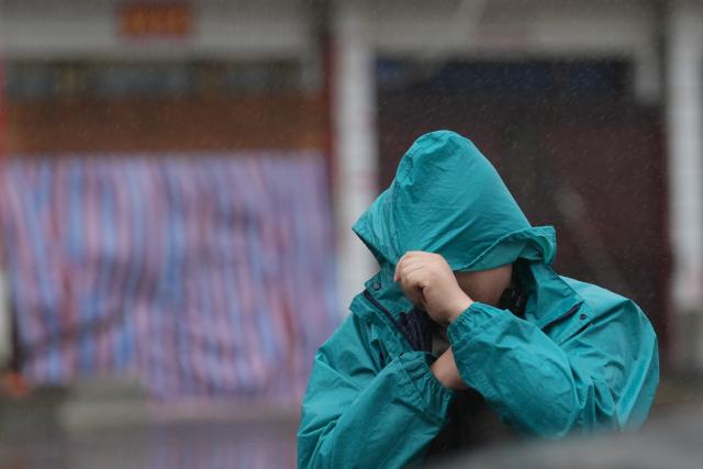(260828) -- YUHUAN, Aug. 28, 2026 (Xinhua) -- This photo taken on Aug. 28, 2026 shows a scene after Typhoon Saudel made its landfall in Yuhuan City, east China's Zhejiang Province.
  Typhoon Saudel, the 18th typhoon of this year, made landfall along the coast of east China's Zhejiang Province twice on Friday, bringing rainstorms and prompting evacuations of residents.
  Saudel made its first landfall along the coast of Yuhuan, a city under the jurisdiction of Taizhou City, Zhejiang, at around 8:05 a.m. Friday, packing maximum sustained winds of 35 meters per second (Force 12) near its center, according to the provincial meteorological observatory. (Xinhua/Huang Zongzhi)