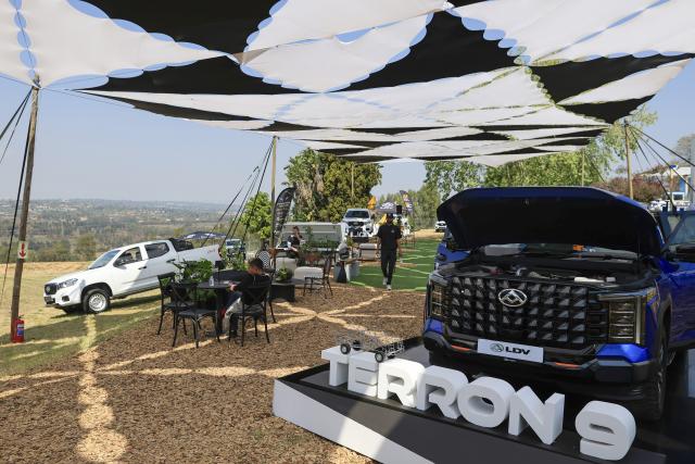 (260829) -- JOHANNESBURG, Aug. 29, 2026 (Xinhua) -- A Terron 9 of Chinese automaker SAIC Maxus is displayed during the Festival of Motoring in Johannesburg, South Africa, Aug. 28, 2026.
  The 9th edition of the Festival of Motoring kicked off on Friday at Kyalami Grand Prix Circuit in Johannesburg. Chinese automakers showcase their latest models at the event. (Xinhua/Chen Wei)