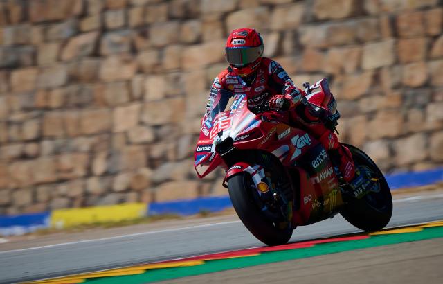 (260831) -- ALCANIZ, Aug. 31, 2026 (Xinhua) -- Ducati Lenovo Team's Marc Marquez of Spain competes during the race of the MotoGP Aragon Grand Prix 2026 at Motorland Aragon Circuit, Alcaniz, Spain, Aug. 30, 2026. (Xinhua)