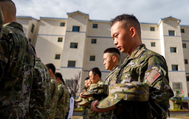 (260901) -- GYIRONG, Sept. 1, 2026 (Xinhua) -- A memorial service for the victims of the Aug. 26 mudslide is held at the Gyirong Port Branch of the Xigaze Public Security Bureau in Gyirong County, southwest China's Xizang Autonomous Region, Sept. 1, 2026. Memorial services were held on Tuesday morning in Gyirong County, southwest China's Xizang Autonomous Region, to mourn the victims of the Aug. 26 mudslide that caused heavy casualties and left many missing. (Xinhua/Tenzin Nyida)