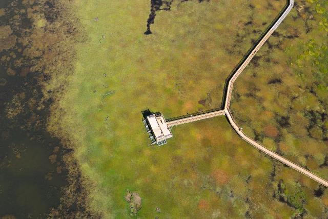 (260904) -- GANNAN, Sept. 4, 2026 (Xinhua) -- An aerial drone photo taken on Sept. 3, 2026 shows the scenery of Gahai Lake in Luqu County of Gannan Tibetan Autonomous Prefecture, northwest China's Gansu Province. (Xinhua/Zhang Zhimin)