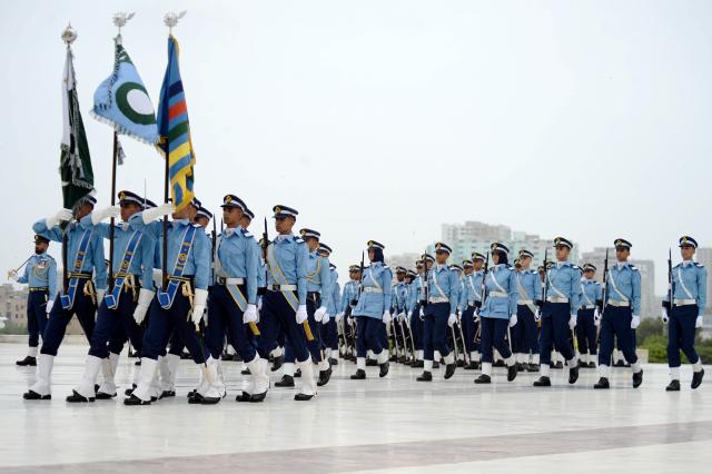 (260906) -- KARACHI, Sept. 6, 2026 (Xinhua) -- Pakistani Air Force cadets attend a ceremony to mark the Defense Day at the mausoleum of the founder of Pakistan Muhammad Ali Jinnah in Karachi, Pakistan, Sept. 6, 2026. (Str/Xinhua)