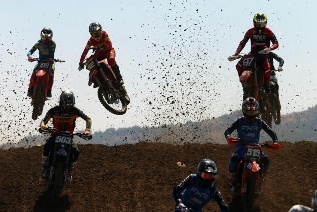 (260906) -- AFYONKARAHISAR, Sept. 6, 2026 (Xinhua) -- Motocross riders compete during the second race of the EMX250 category of the European Motocross Championship held in Afyonkarahisar, Türkiye, on Sept. 6, 2026. (Photo by Mustafa Kaya/Xinhua)