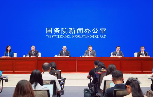 (260907) -- BEIJING, Sept. 7, 2026 (Xinhua) -- The State Council Information Office (SCIO) holds a press conference on promoting high-quality development of renowned traditional industries in Beijing, capital of China, Sept. 7, 2026. (Xinhua/Pan Xu)