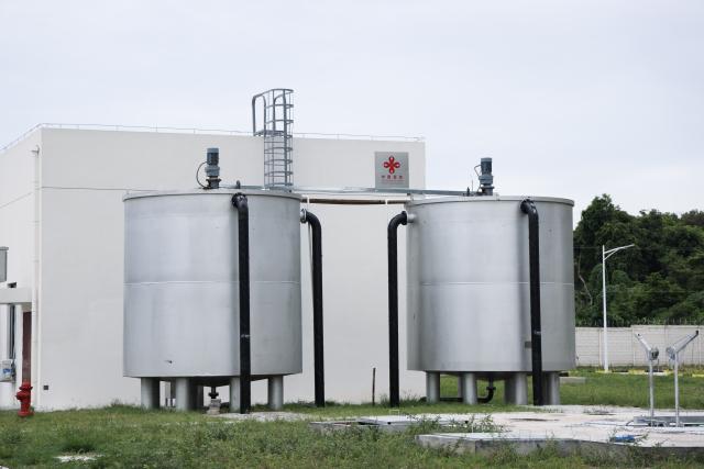 (260907) -- SAN SALVADOR, Sept. 7, 2026 (Xinhua) -- This photo shows equipment at the Ilopango Water Supply Plant in eastern Greater San Salvador, El Salvador, on Sept. 3, 2026. As a livelihood project under China-El Salvador cooperation, the China-aided Ilopango Water Supply Plant will improve water supply for about 250,000 people in seven areas, including Ilopango, Soyapango and San Martin. (Xinhua/Liu Wenhui)