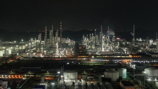 (260910) -- NANNING, Sept. 10, 2026 (Xinhua) -- An aerial drone photo taken on Sept. 3, 2026 shows a petrochemical enterprise in Qinzhou City, south China's Guangxi Zhuang Autonomous Region. Pinglu Canal in south China's Guangxi Zhuang Autonomous Region will become operational on Sept. 16. The 134.2-km canal links the Xijiang River shipping route in the north with the Beibu Gulf in the south. It is China's first major river-to-sea canal project that has been planned and coordinated at the national level since 1949.
   Centering the Pinglu Canal Economic Belt as its main artery, Guangxi focuses on large-capacity, port and waterway-related industries. It builds port-adjacent parks along the canal tailored to local conditions, forming industrial clusters that support upstream and downstream industries and foster collaboration among large, medium, and small enterprises.
   Across Guangxi, localities leverage their own resources to position themselves within a maritime-oriented industrial layout, advancing the high-quality development of the marine economy. (Xinhua/Zhang Ailin)