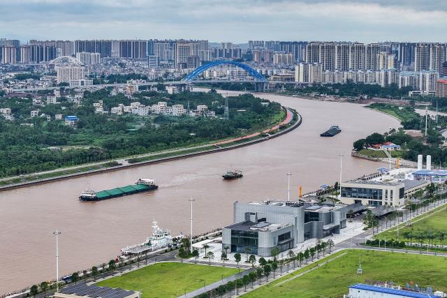 (260912) -- NANNING, Sept. 12, 2026 (Xinhua) -- This photo taken on Sept. 4, 2026 shows vessels taking part in a comprehensive navigation drill on the Pinglu Canal in Qinzhou, south China's Guangxi Zhuang Autonomous Region.
  Pinglu Canal in south China's Guangxi Zhuang Autonomous Region will become operational on Sept. 16, according to a Monday press conference on the canal's opening.
  The 134.2-km canal links the Xijiang River shipping route in the north with the Beibu Gulf in the south. It is China's first major river-to-sea canal project that has been planned and coordinated at the national level since 1949.
  Designed to accommodate vessels of up to 5,000 tonnes, the canal stretches along the country's New International Land-Sea Trade Corridor, a strategic route linking China's inland regions with ASEAN and other global markets.
  It is expected to shorten the shipping distance between China's southwestern hinterland and ASEAN by 560 km and reduce logistics costs by 18 to 30 percent, said Lu Xinning, vice chairperson of the regional government, in another press conference held in early September. (Xinhua/Cao Yiming)