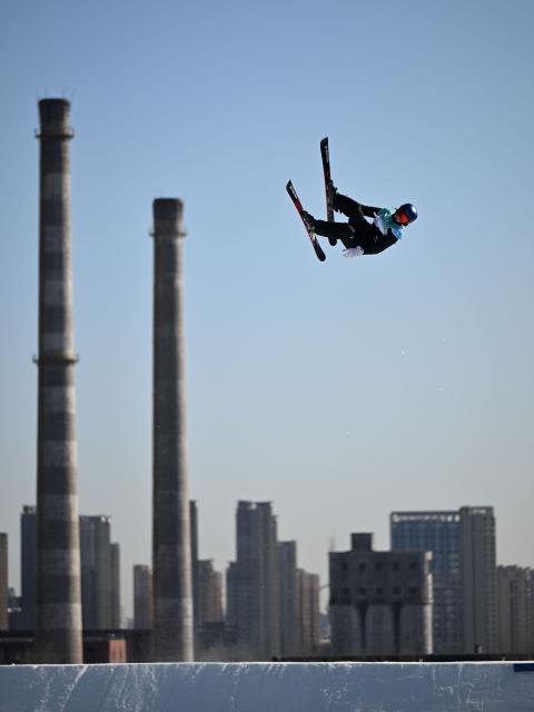 (260912) -- BEIJING, Sept. 12, 2026 (Xinhua) -- This file photo shows Gu Ailing of China competing during women's freeski big air final at the Beijing 2022 Olympic Winter Games in Beijing, capital of China, Feb. 8, 2022.
  Beijing's Shougang Park saw its last blast furnace shut down in 2010, marking the end of more than a century of steelmaking. After more than a decade of transformation, the former industrial site now blends preserved steel structures with modern architecture and green spaces.
  The park hosted the Big Air Shougang, a landmark venue of the Beijing 2022 Winter Olympics, and has since evolved into a hub for exhibitions, commerce, sports and cultural tourism. It is now the permanent venue of the China International Fair for Trade in Services and has also attracted businesses in emerging fields such as science fiction and technology.
  From an old industrial site to a vibrant urban destination, Shougang Park offers a vivid example of how China is transforming its traditional industrial bases. (Xinhua/Li Ga)