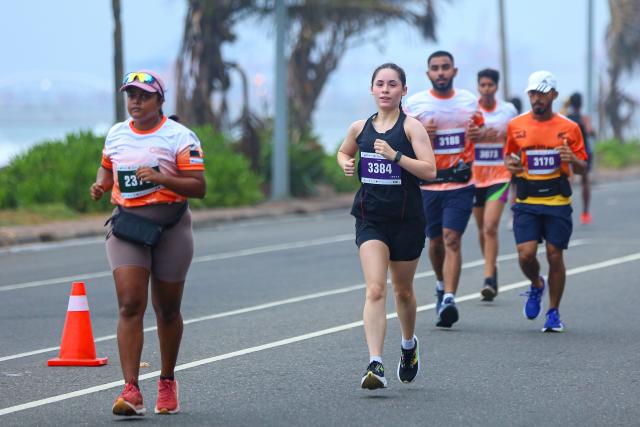 (260913) -- COLOMBO, Sept. 13, 2026 (Xinhua) -- Runners compete during the Colombo Marathon 2026 in Colombo, Sri Lanka, Sept. 13, 2026. (Photo by Ajith Perera/Xinhua)