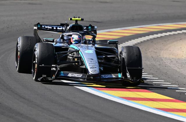 (260914) -- MADRID, Sept. 14, 2026 (Xinhua) -- Mercedes' Kimi Antonelli of Italy competes during the Formula 1 Spanish Grand Prix Race at Madring Circuit, Madrid, Spain, Sept. 13, 2026. (Xinhua/Cheng Min)