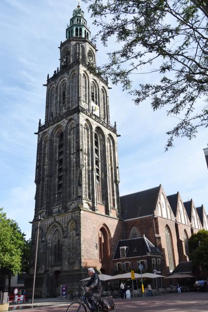 (260914) -- GRONINGEN, Sept. 14, 2026 (Xinhua) -- Photo taken on Sept. 14, 2026 shows the Martinitoren in Groningen, the Netherlands. Groningen, the capital of the Dutch province of Groningen, is a historic city in the north of the Netherlands. (Xinhua/Shao Haijun)
