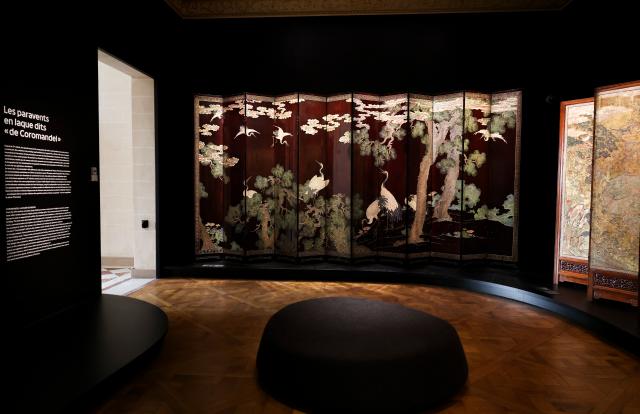 (260915) -- PARIS, Sept. 15, 2026 (Xinhua) -- This photo taken on Sept. 15, 2026 shows exhibits on display at Maison Guimet in Paris, France. Maison Guimet is housed in the Hotel d'Heidelbach, a private mansion built in 1913. The mansion became part of the Guimet National Museum of Asian Arts in 1991 and reopened to the public as Maison Guimet in May, 2026 following renovation. (Xinhua/Wu Huiwo)