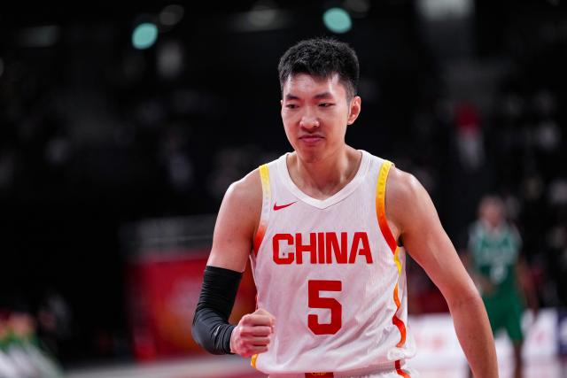 (260916) -- NAGOYA, Sept. 16, 2026 (Xinhua) -- Liao Sanning of China celebrates scoring during the quarterfinal match between China and Saudi Arabia at 20th Asian Games Aichi-Nagoya 2026 in Nagoya, Japan, Sept. 16, 2026. (Xinhua/Luo Yuan)