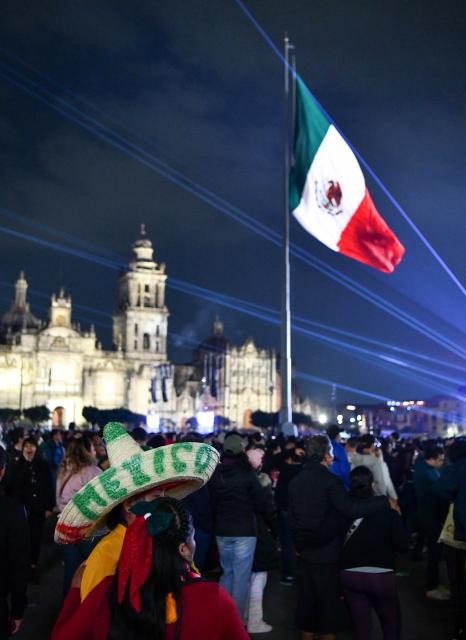 (260916) -- MEXICO CITY, Sept. 16, 2026 (Xinhua) -- People attend celebrations for the upcoming Independence Day at the Zocalo Square in Mexico City, Mexico, Sept. 15, 2026. Various celebrations were held in Mexico to welcome the country's annual Independence Day, which falls on Sept. 16. (Xinhua/Ding Hongfa)