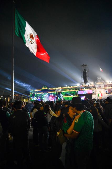 (260916) -- MEXICO CITY, Sept. 16, 2026 (Xinhua) -- People attend celebrations for the upcoming Independence Day at the Zocalo Square in Mexico City, Mexico, Sept. 15, 2026. Various celebrations were held in Mexico to welcome the country's annual Independence Day, which falls on Sept. 16. (Xinhua/Ding Hongfa)