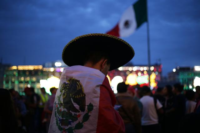 (260916) -- MEXICO CITY, Sept. 16, 2026 (Xinhua) -- People attend celebrations for the upcoming Independence Day at the Zocalo Square in Mexico City, Mexico, Sept. 15, 2026. Various celebrations were held in Mexico to welcome the country's annual Independence Day, which falls on Sept. 16. (Photo by Francisco Canedo/Xinhua)