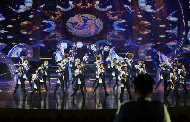 (260916) -- SHENZHEN, Sept. 16, 2026 (Xinhua) -- Members of a youth band from Thailand perform during the 2026 International Youth Band China Tour (Shenzhen) in Shenzhen, south China's Guangdong Province, Sept. 16, 2026. The tour kicked off here on Wednesday. (Xinhua/Mao Siqian)