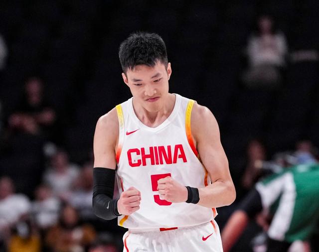 (260917) -- BEIJING, Sept. 17, 2026 (Xinhua) -- Liao Sanning of China celebrates scoring during the quarterfinal match between China and Saudi Arabia at 20th Asian Games Aichi-Nagoya 2026 in Nagoya, Japan, Sept. 16, 2026. (Xinhua/Luo Yuan)